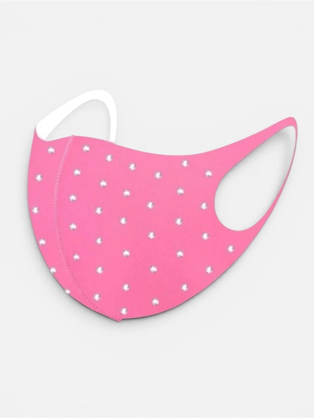 Pink Rhinestone Studded Reusable Face Mask Y2K Barbiecore Glam Festival Mask NWT
